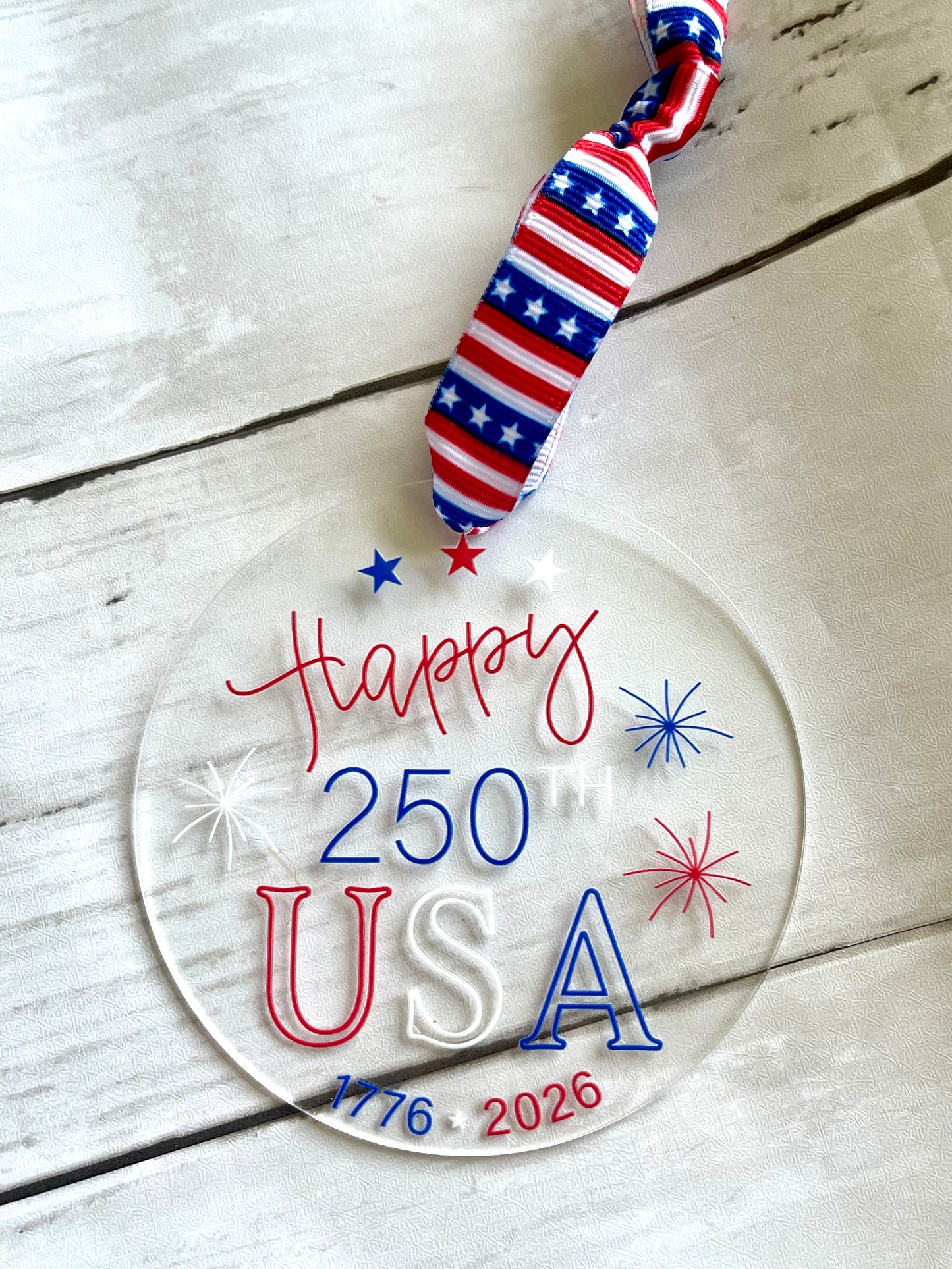 Happy 250 Ornament