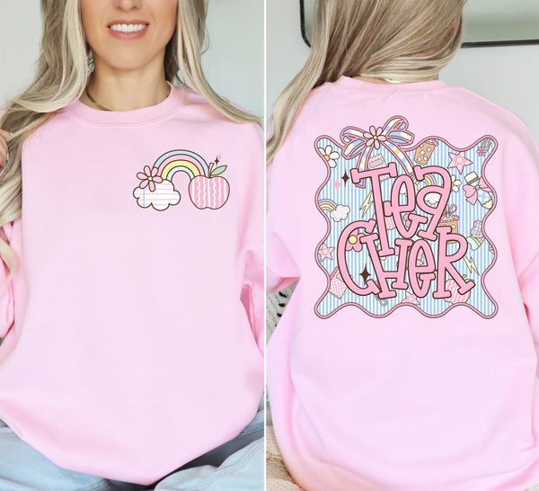ADULT Pink school staff sweatshirt