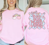 ADULT Pink school staff sweatshirt