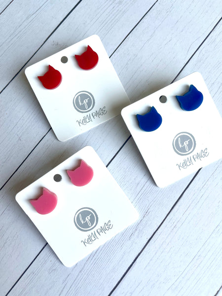 Mini acrylic stud earrings