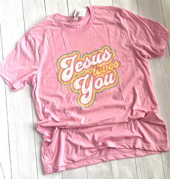 Adult Jesus Loves You shirt