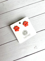 Mini paw stud earrings