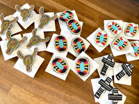 Western Beaded pins