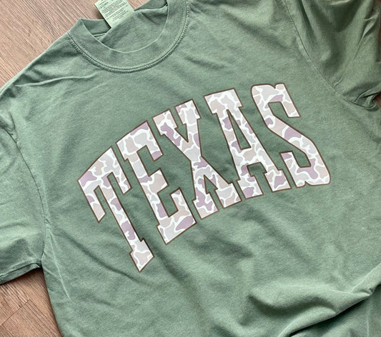 ADULT Camo Texas shirt