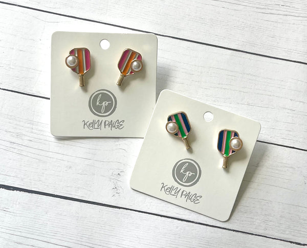 Pickleball stud earrings