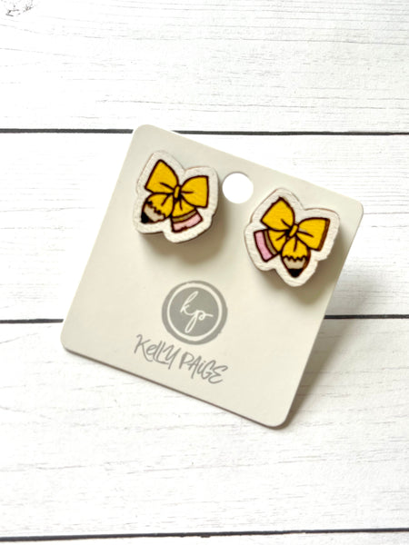Pencil Bow Stud earrings