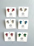Glitter stud earrings
