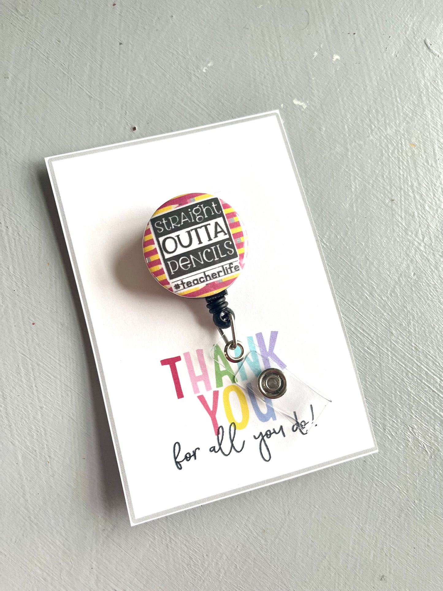 Teacher badge reels