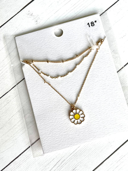 Layered Daisy Necklace
