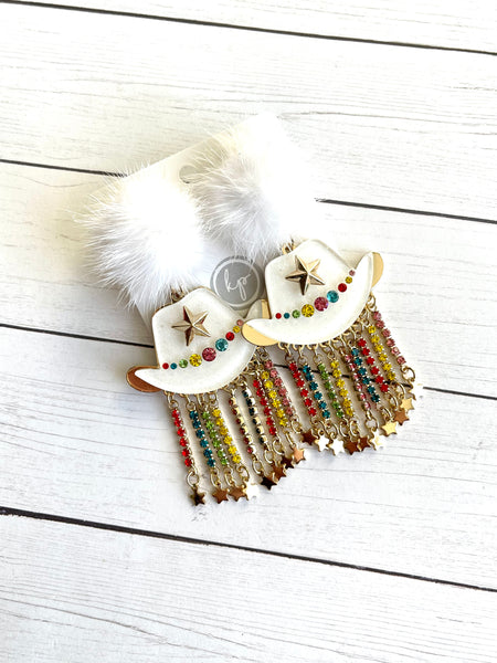 Fancy Cowboy hat earrings