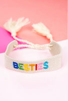 Woven adjustable BESTIE bracelet