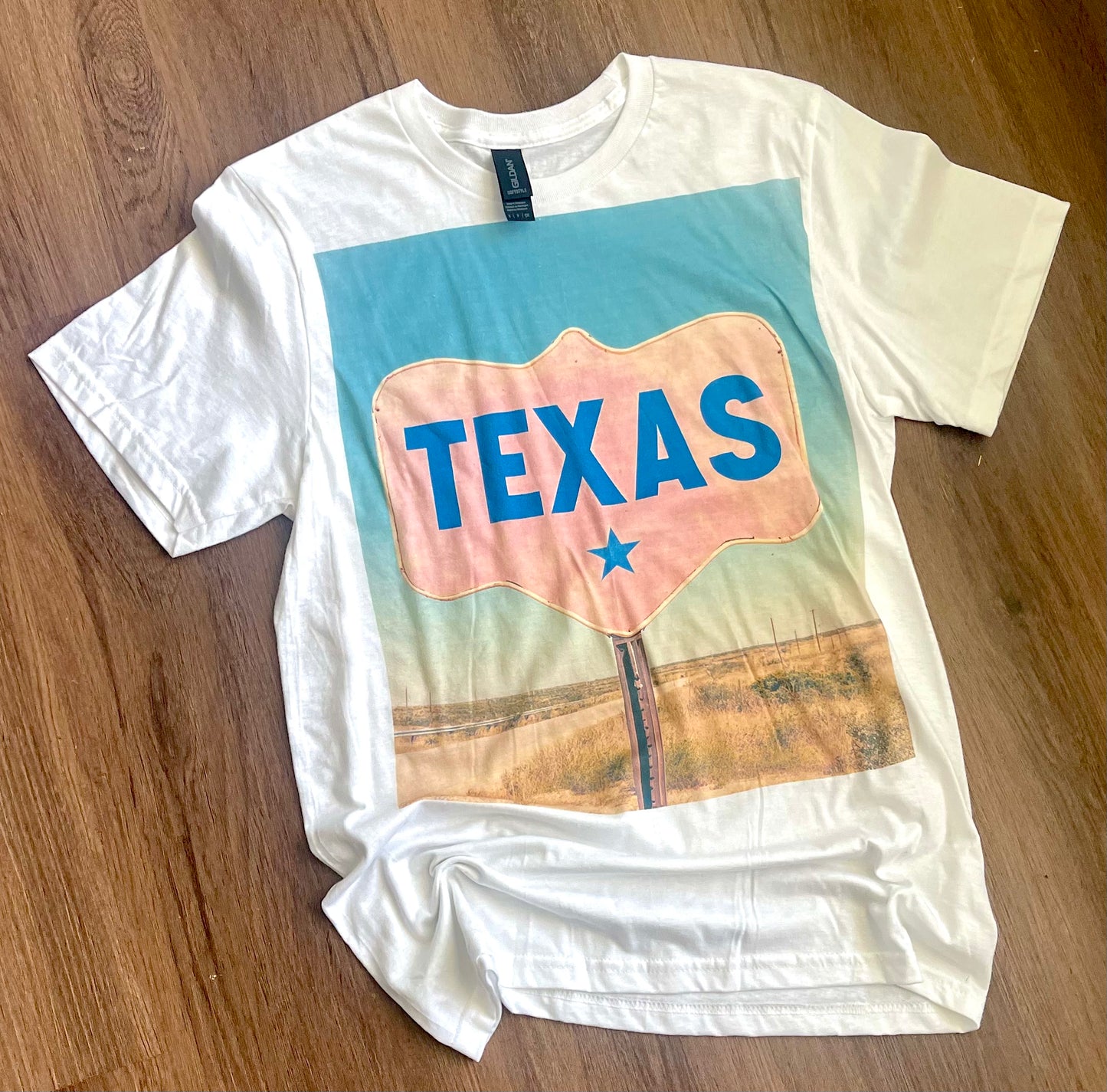 Texas road sign tee