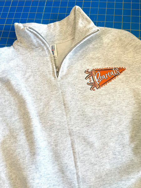 Pennant quarter zip sweatshirt