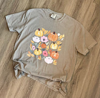 ADULT brown fall floral shirt