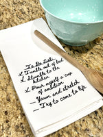 “To do” kitchen towel