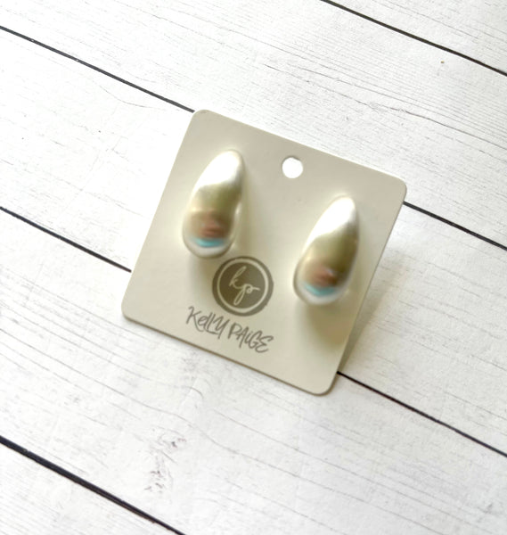 Silver teardrop earrings