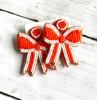 Beaded Bow Earrings