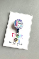 Teacher badge reels