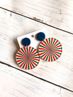 Patriotic fan Earrings