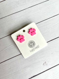 Mini paw stud earrings