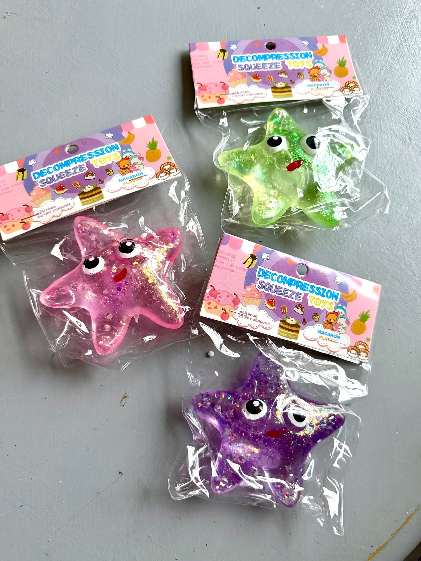 Squish glitter stars