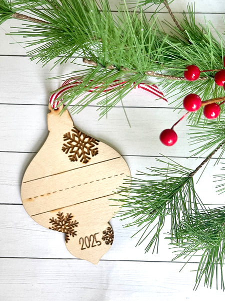 Handwritten Name Keepsake Christmas ornament