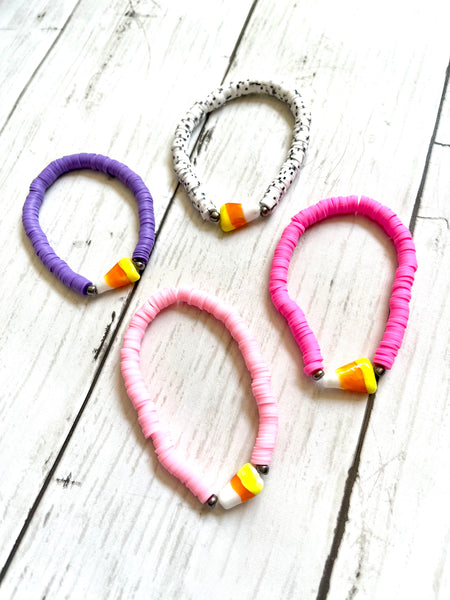 Stretch candy corn bracelet