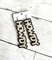 Beaded HOWDY earrings