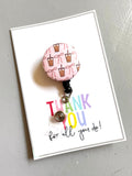 Pink badge reels