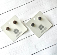 Small round western stud earring