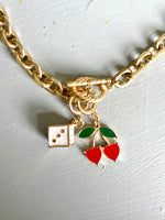 Gold charm necklaces