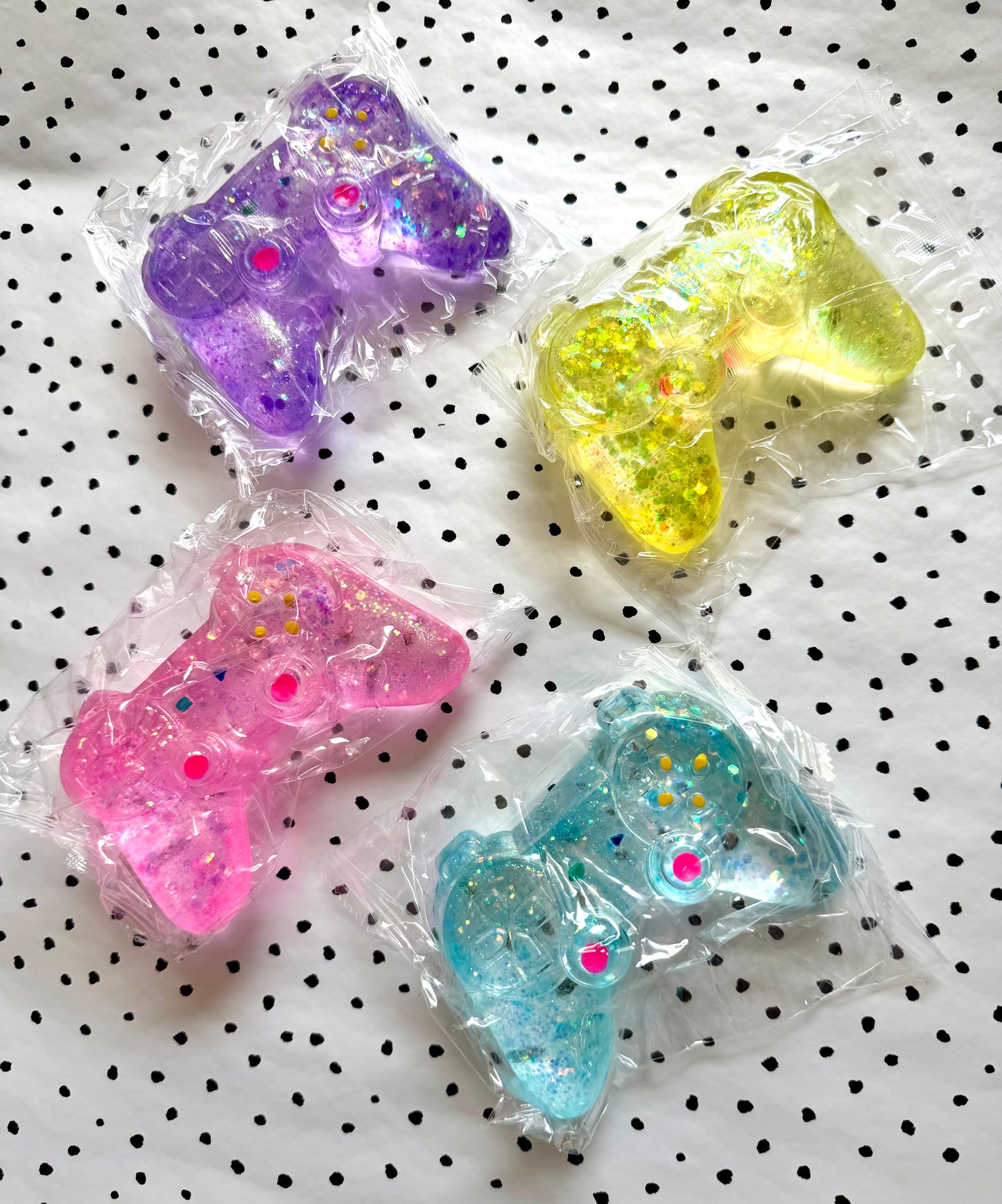 Glitter game controller squish