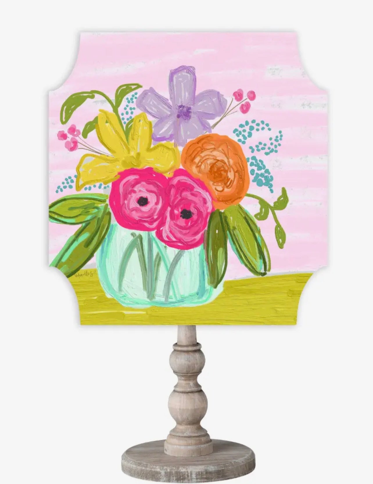 Pink floral topper