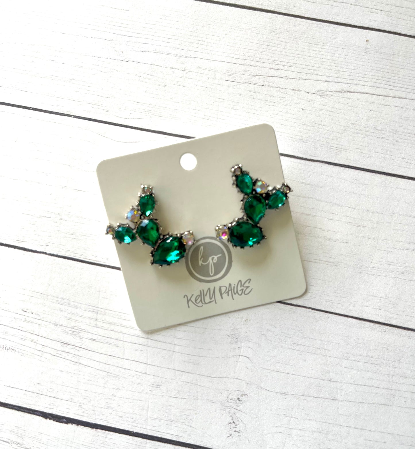 Rhinestone Cactus earrings