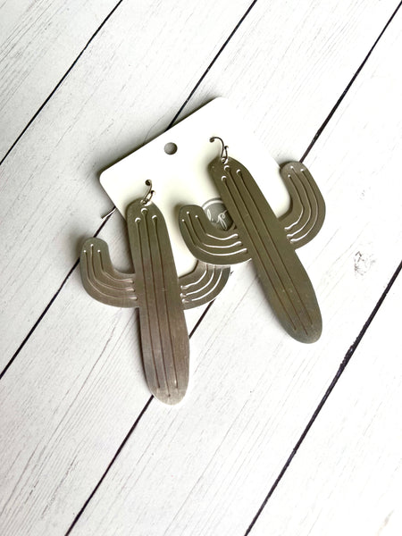 Silver Cactus earrings