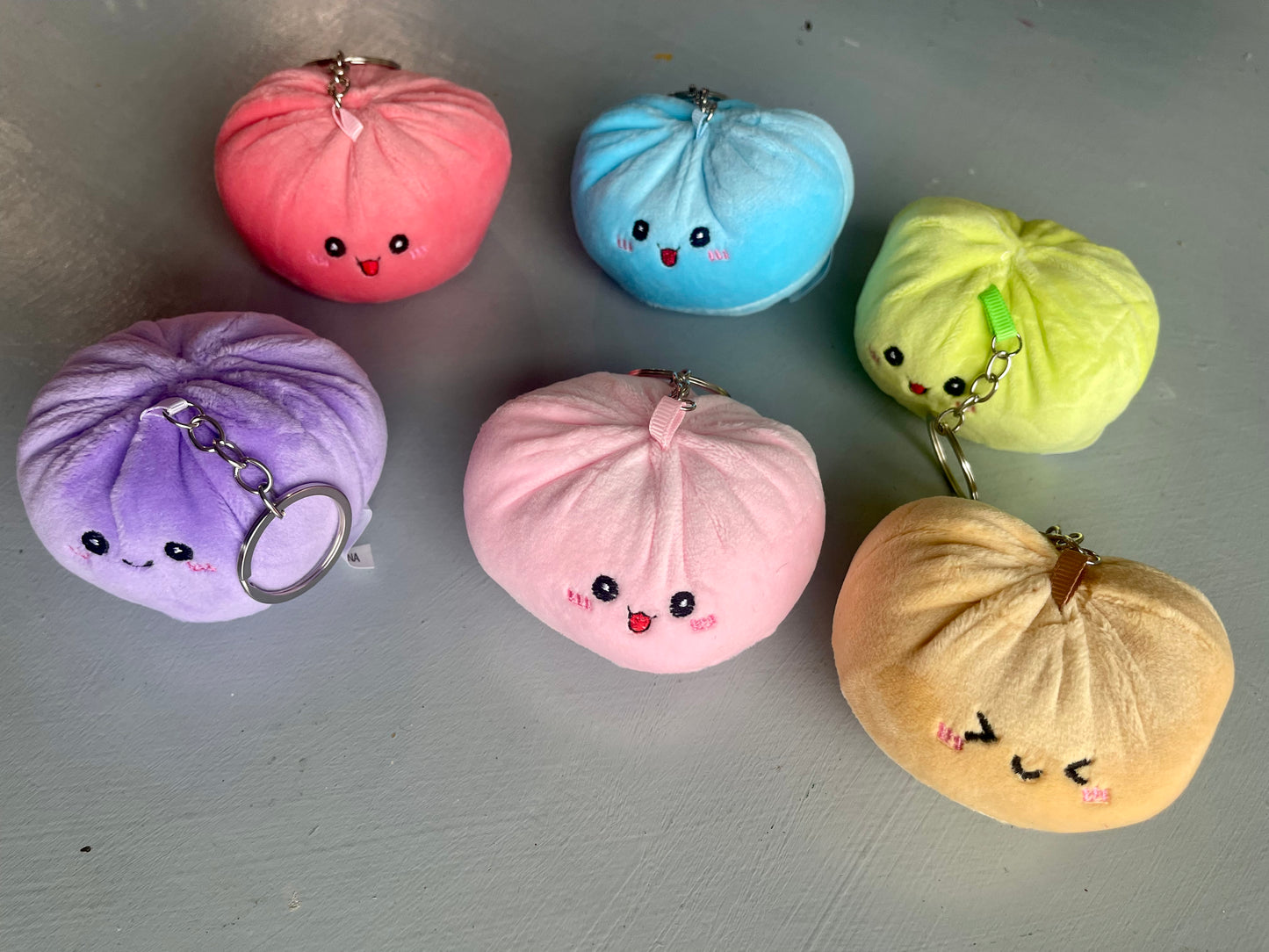 Plush dumpling keychain