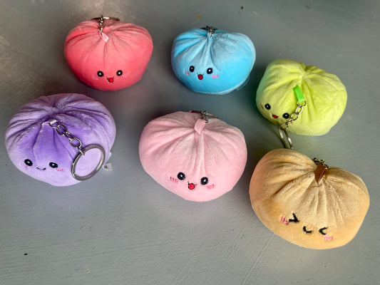 Plush dumpling keychain