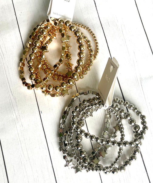 Star stretch bracelet bundle