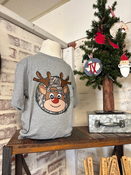 YOUTH Camo Reindeer shirt