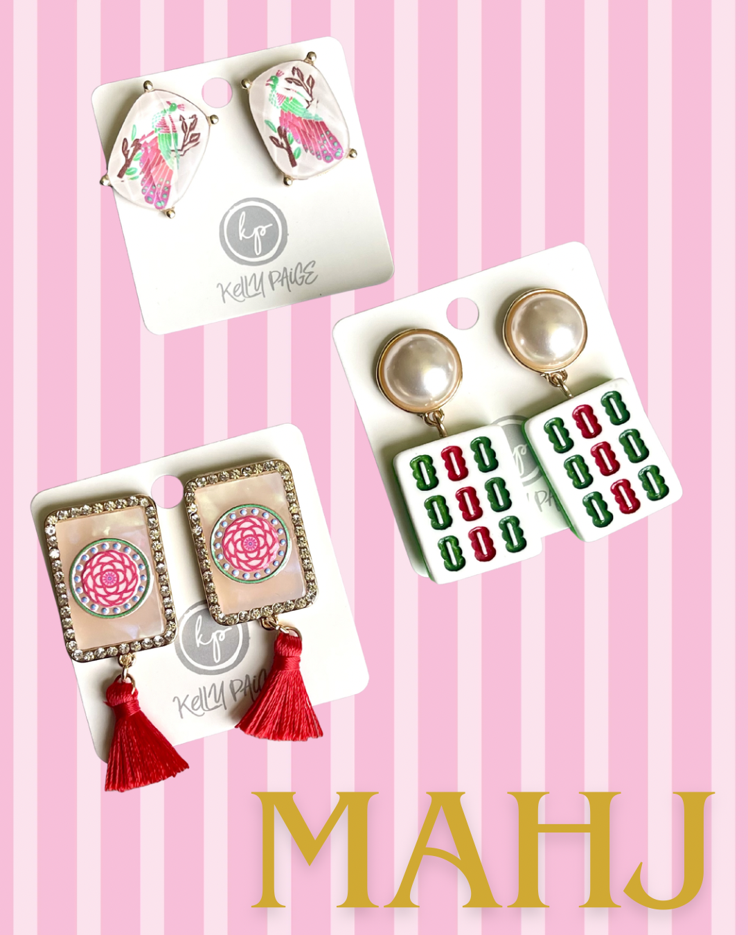 Mahjong earrings