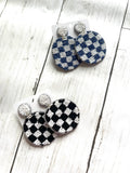 Checkered Beaded Earrings