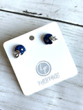 Mini football helmet stud earrings