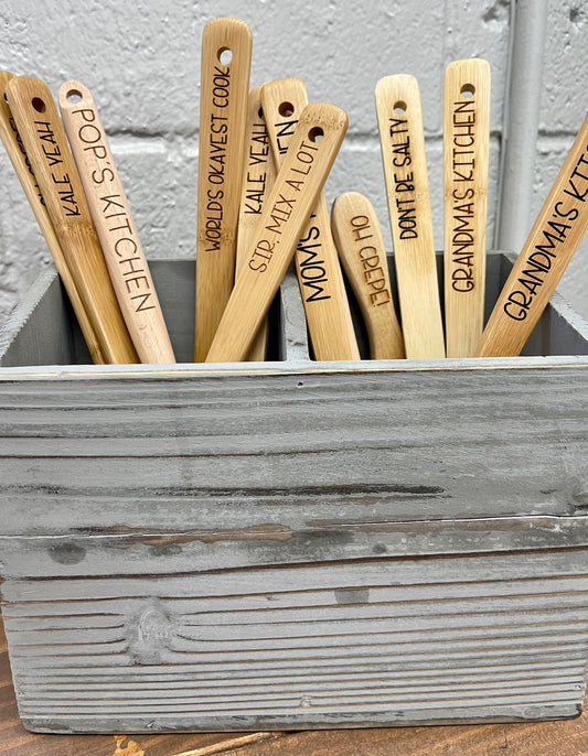 Custom engraved wooden spoons