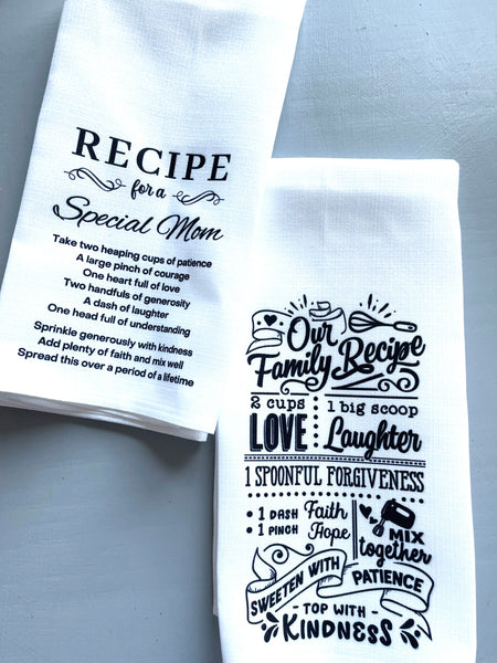 Recipe kitchen towel