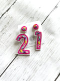 Birthday Year Beaded Earrings