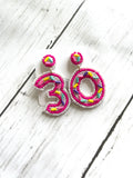 Birthday Year Beaded Earrings