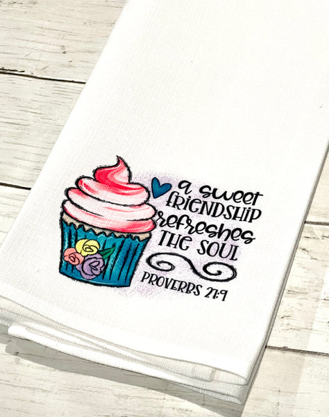 Sweet Friendship kitchen towel